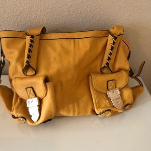Charming Charlie mustard purse- Large
